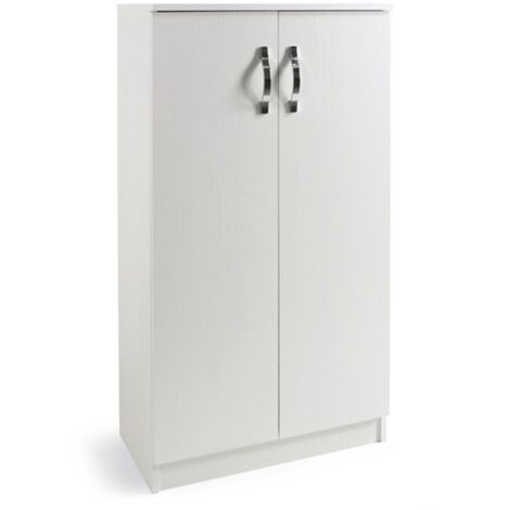 Armadio scarpiera 2 ante e 3 ripiani Gabriella 130 colore bianco frassinato