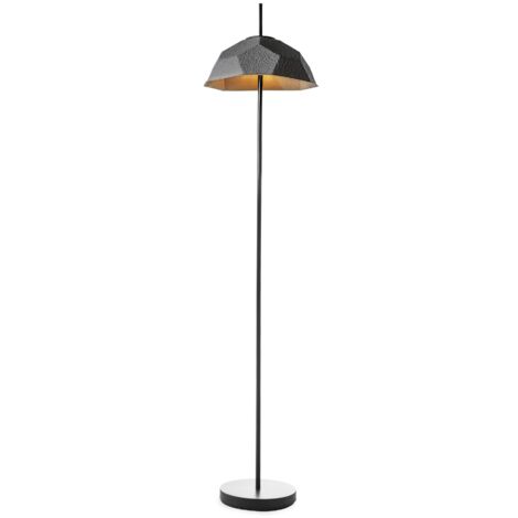 Lampada da terra paralume in cartone riciclato nero D3D3160h cm