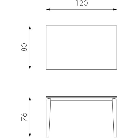 Tavolo Allungabile da 120cm a 170cm moderno Top in Ceramica su Vetro Temperato Marmo Antracite (1/5)