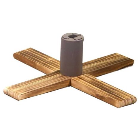BASE PER ALBERO IN LEGNO REGOLABILE NATURALE 54X54H16CM PIEDE (1/2)