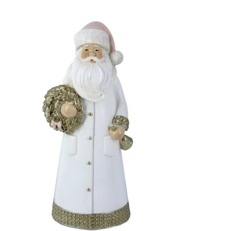 Babbo natale resina bianco cm 11x8
