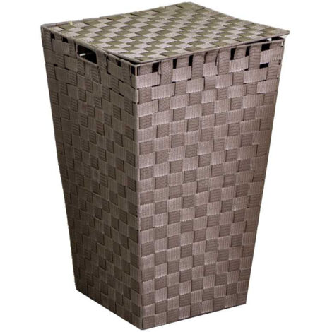 Cestone poliestere tortora quadro cm 33x33h53 (1/4)