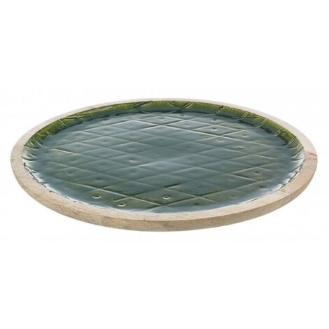 Gokays Piatti decorativi da appendere alla parete, per pittura di vino, frutta e pizza, piatto in ceramica, piatto oscillante con espositore
