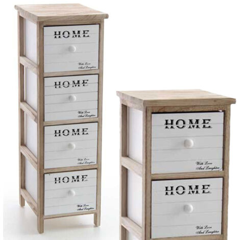 Cassettiera 4 cassetti multiuso Home cm 26 x 32 x 80 h (1/3)