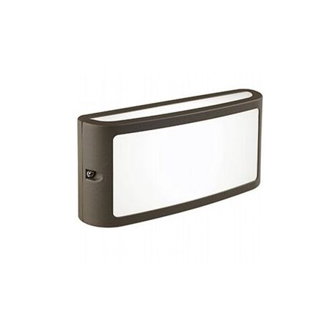 Applique in alluminio pressofuso con diffusore opalino - 10W, 950 lumen, luce calda caffe' (1/5)