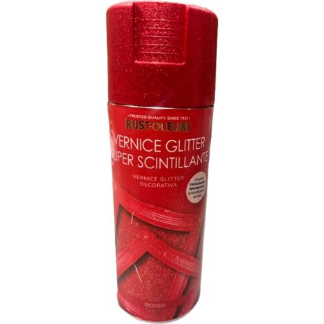 Vernice Spray Universale Alta Qualità Colore Rosso Super Scintillante 400Ml (1/3)