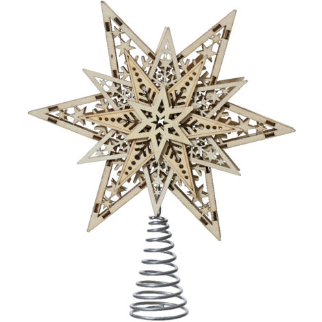 Decorazione Festiva Riutilizzabile Punta Albero Di Natale OLYCRAFT 4 Pz Puntale Per Albero Di Natale A Forma Di Stella Glitterata Da 105mm Mini Stella Di Natale Luminosa Wllhyf Decorazioni Natalizie