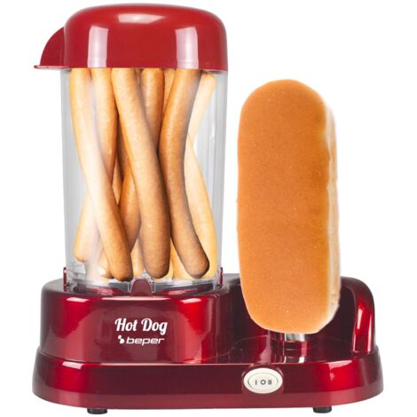 BEPER P101CUD501 Macchina per Hotdog a Vapore, 350 W, ABS, Rosso
