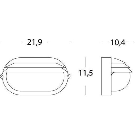 Plafone Ovale Adamantia Per Esterno – Ottone Ossido, IP64, Con Paralume Trasparente