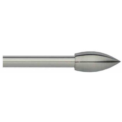 Bastone Angelo Carillo per tenda nickel lucido decori oliva 110/200 cm Ø16/19 mm (1/3)