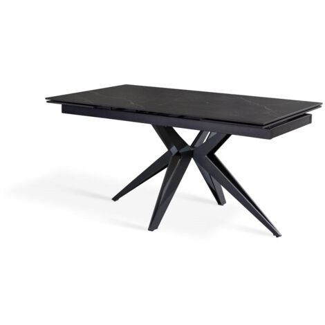 Tavolo allungabile nero opaco 90 cm x 160-240  cm cm H. 76 cm (1/5)