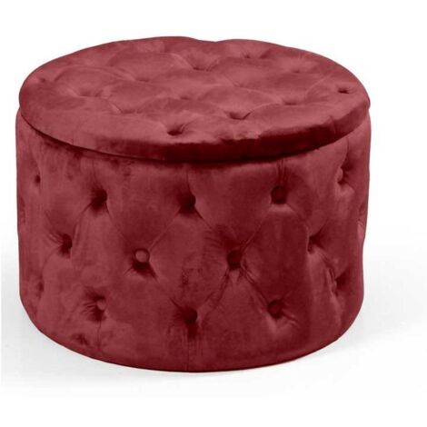 Pouf contenitore retro bordeaux apribile cm 60 (1/2)