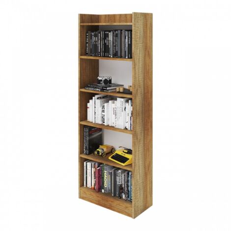 Mobile Libreria colore noce country 6 ripiani h. 180x64x29 cm (ALESSIA) (1/3)