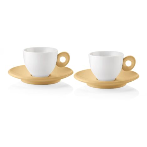 Guzzini - EVERYDAY Set 2 Tazzine da Caffè con Piattino - Giallo Senape - 081700211 (1/3)