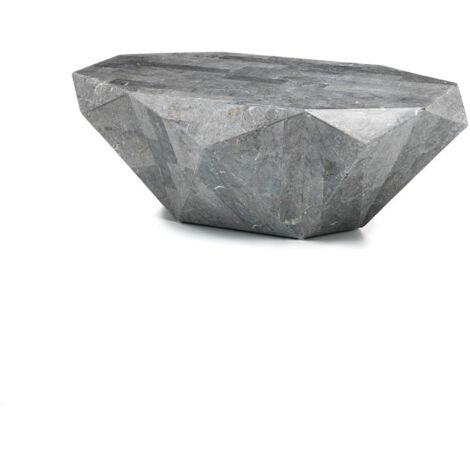 Tavolino moderno pietra fossile grigio cm 120 x 70 x h 40 (1/5)