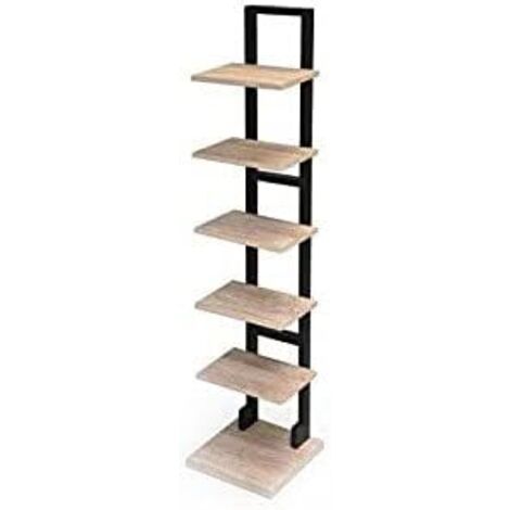 Scaffale urban industrial in legno e metallo slim cm 30 x 30 x 131 h (1/2)