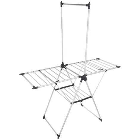Stendino in acciaio e polipropilene Bianco SINAI 158x69,7x h199 cm (1/5)