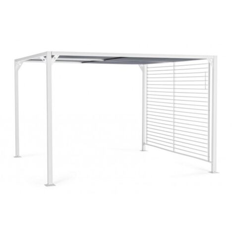 Gazebo giardino in alluminio bianco bizzotto noah 3x3,6