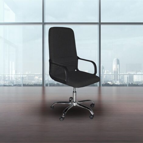Poltrona ufficio nera 65x49.5 cm (1/4)