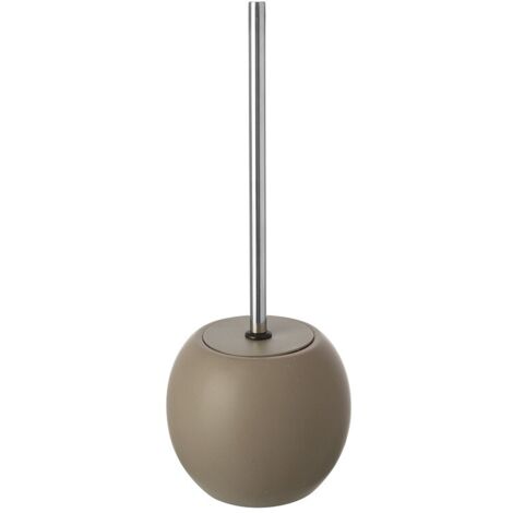 Portascopino in ceramica e acciaio tortora linea Oslo Feridras (1/3)