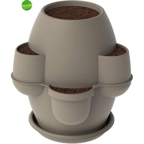 Fioriera classica  Cappuccino OASI diametro 80x h80 cm (1/4)