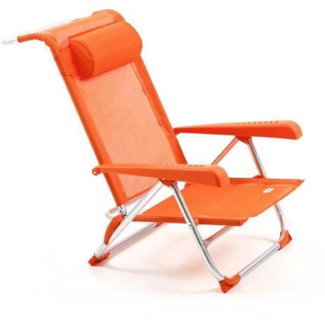 Spiaggina Relax Pieghevole in Textilene Lemon - Dimensioni: 104x60xH71 cm
