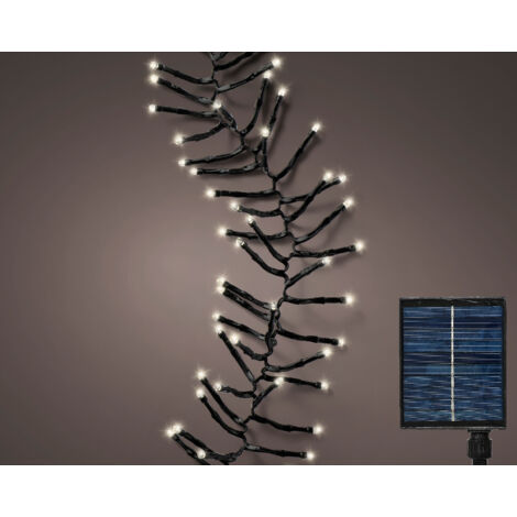 Luci a grappolo solari con 8 funzioni di effetto sfavillante L 1400 cm (1/5)