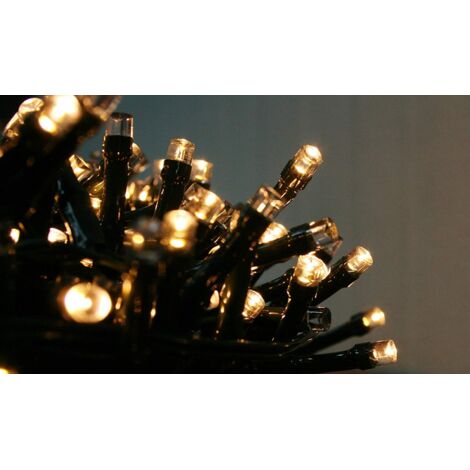Luci 1000 LED bianco caldo  Lunghezza MT.20+2 CAVO Natale illuminato (1/4)