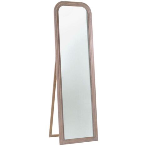 Specchio da terra legno crema anticato opaco ovale cm 50xh170x2 (1/5)
