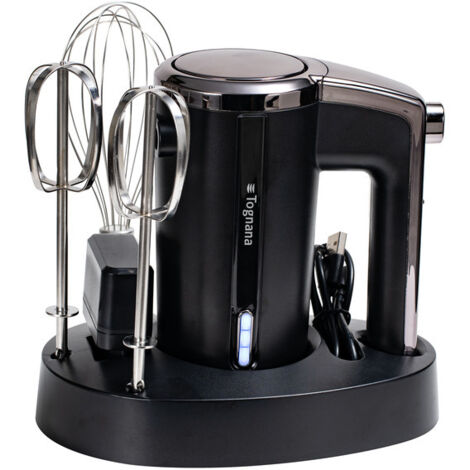 Sbattitore Senza Fili Ricaricabile Plastica-Acciaio Inox Nero (1/5)