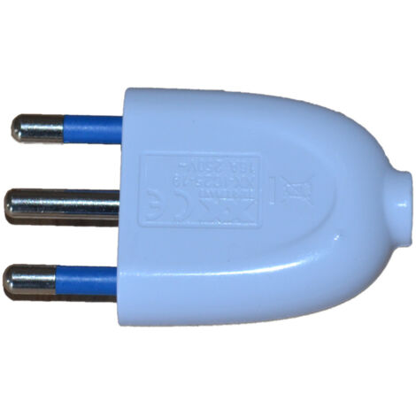 spina elettrica prolunga cavo elettrico 2p+t volante bianco 16A maschio