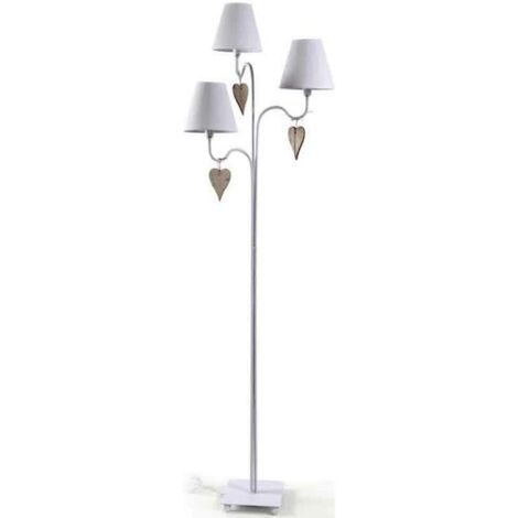 Lampada moderna piantana da terra bianca cm 152 stile shabby (1/2)