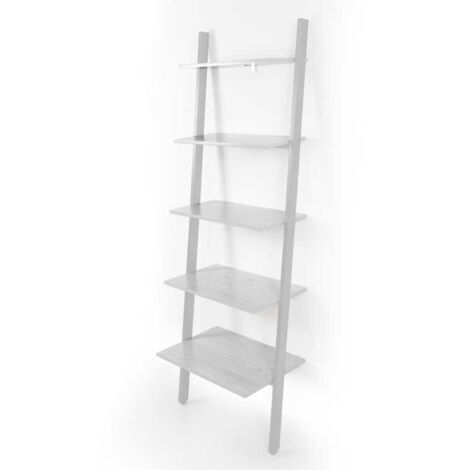 Scaffale bianco inclinato a parete industrial cm 64 x 48 x 180h (1/2)
