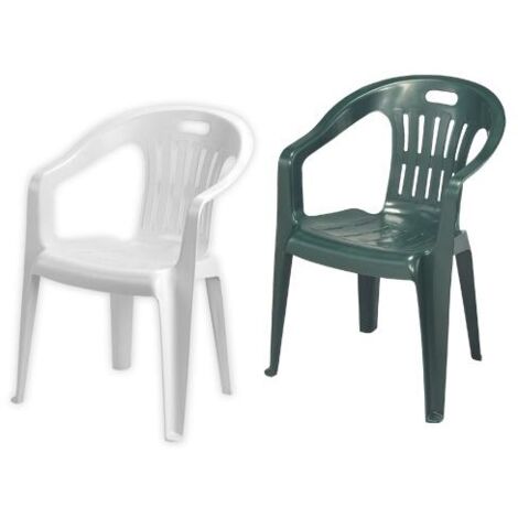 Sedia in resina piona verde impilabile 56x55xh78 cm ipae - ipae-progarden (1/10)