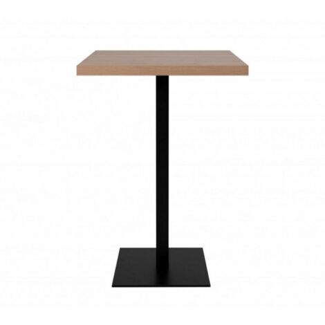 avolo alto Quadrato 105 cm piano rovere e base nera Quantità cm 70x70xh.105 (1/5)