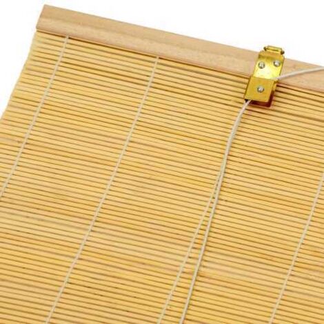 Tapparella in midollino naturale con asta in legno, dimensioni cm 120xh300x12. (1/2)