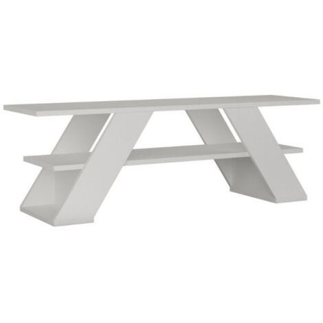 Porta TV aperto 2 ripiani FARFALLA bianco 120x33,5x40 h cm (1/3)