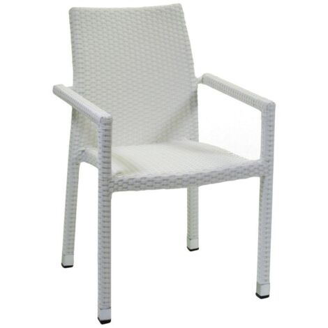 Poltrona giardino adila polyrattan bianco ghiaccio quadro cm60 (1/5)