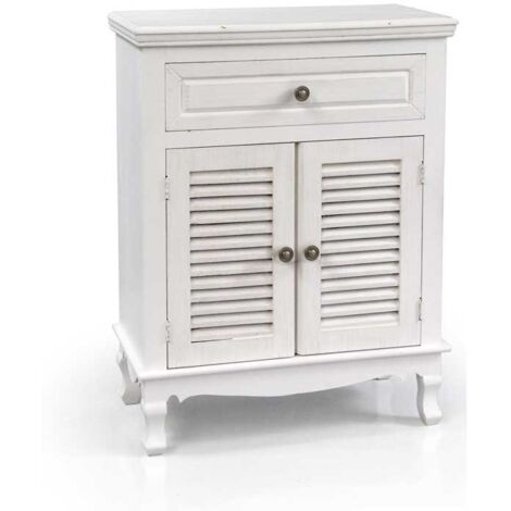 PERLA MOBILE CON CASSETTO E ANTE 60 X 30 X78 CM COLORE BIANCO (1/2)