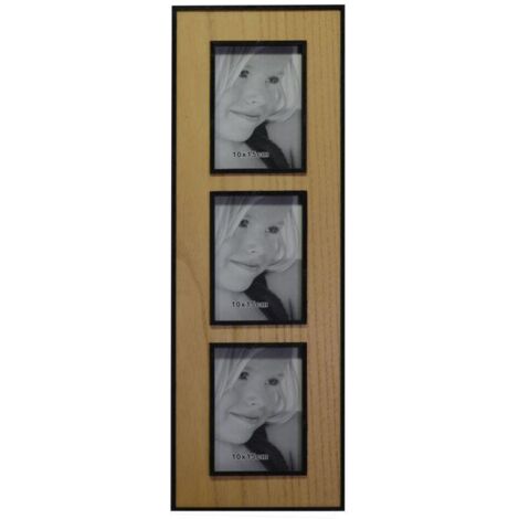 Portafoto muro legno budapest multiplo 3p rettangolare cm18,5x58x1,5 (1/2)