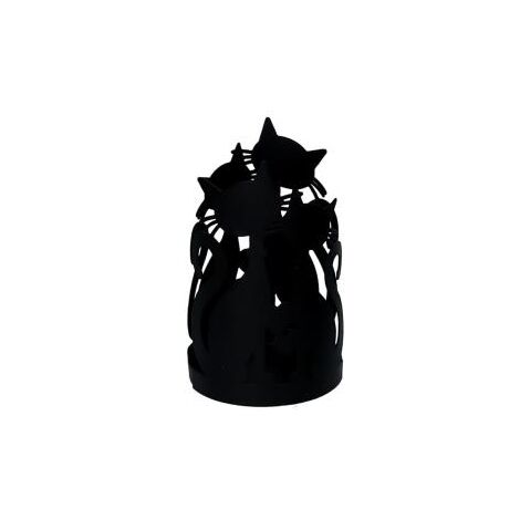 Portabicchiere metallo gatti nero tondocm ø8h20 (1/5)