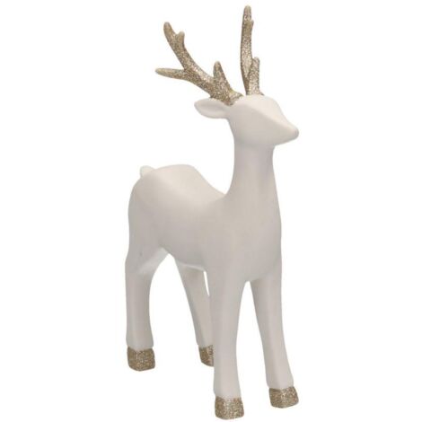 Renna ceramica bianco oro cm15x6h23 (1/5)