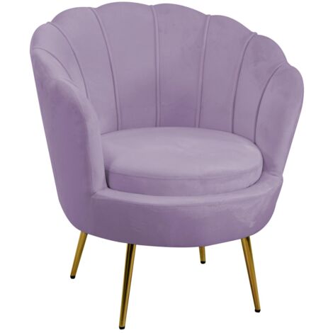 Poltrona velluto tulipan viola cm 73x72h77 (1/5)