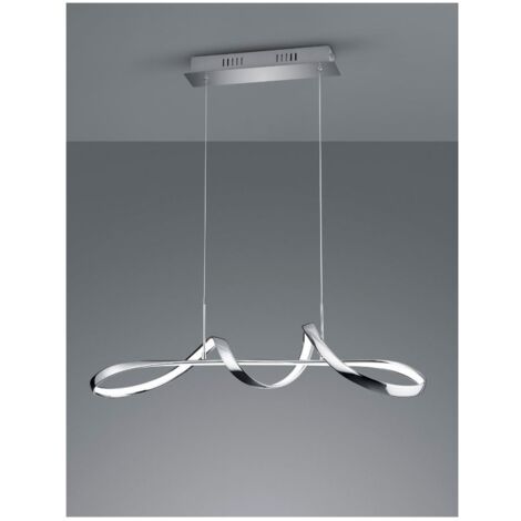 Sospensione Moderna Perugia Design Intreccio Cromo Led Dimmer 4000k Trio Lighting (1/5)
