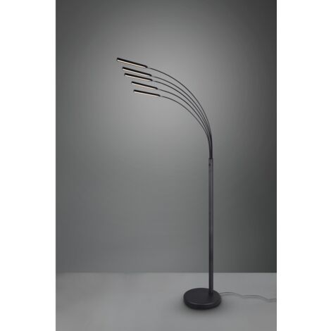 Piantana Reed 5 Archi Led Nero Opaco H195 cm Trio Lighting (1/5)