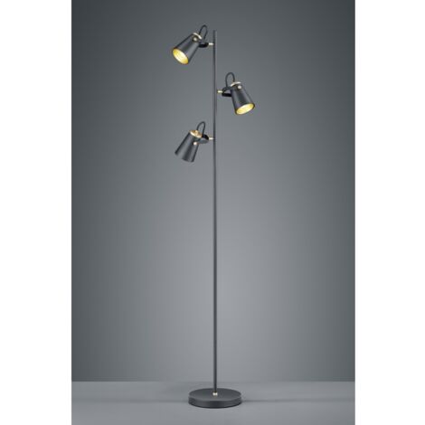 Piantana Minimal 3 Coni Orientabili Edward H160 cm Nero e Oro Trio Lighting (1/5)