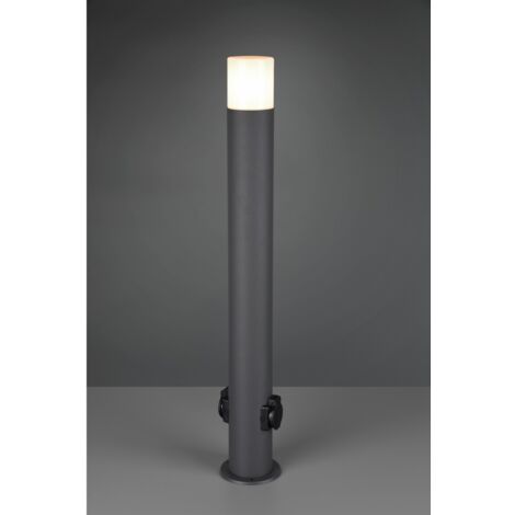 Trio Leuchten 204160142 - Lampada da parete per esterni Sambesi, in alluminio pressofuso nero opaco, acrilico trasparente, non inclusa 1 x E27
