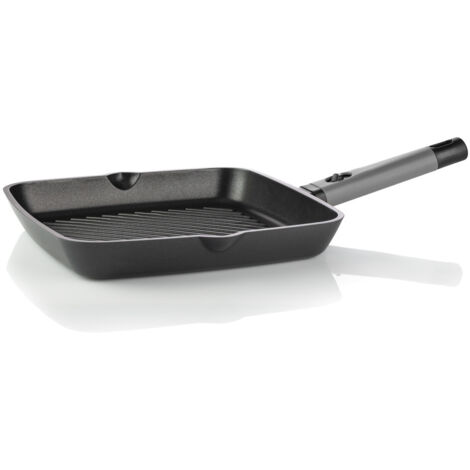 Bistecchiera quadrata cm. 28x28 con manico removibile cook&space