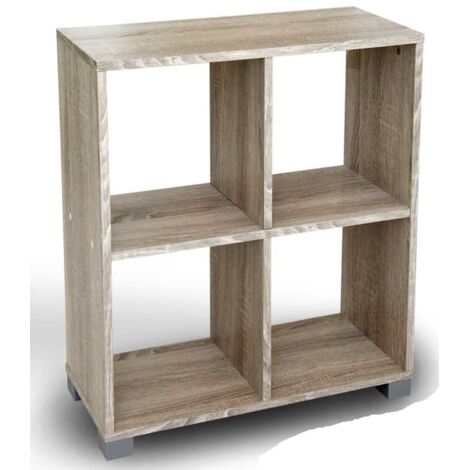 Scaffale pensile libreria rovere 60 x 24 x 68 con piedini (1/2)