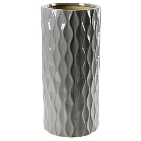 Portaombrelli in ceramica grigio design cm 23 x 51 h (1/2)